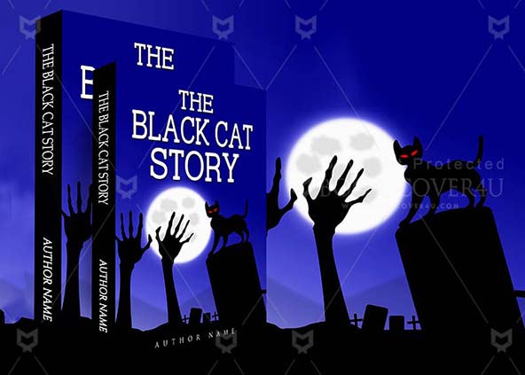 Children-book-cover-design-The Black Cat Story-back