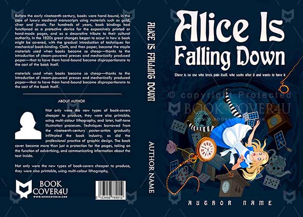 Children-book-cover-design-Alice Is Falling Down-front