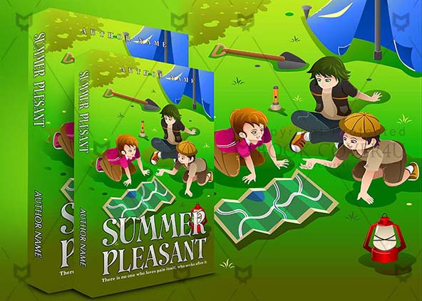 Children-book-cover-design-Summer Plesamt-back