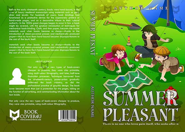 Children-book-cover-design-Summer Plesamt-front
