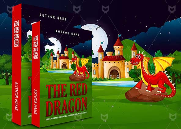Children-book-cover-design-The Red Dragon-back