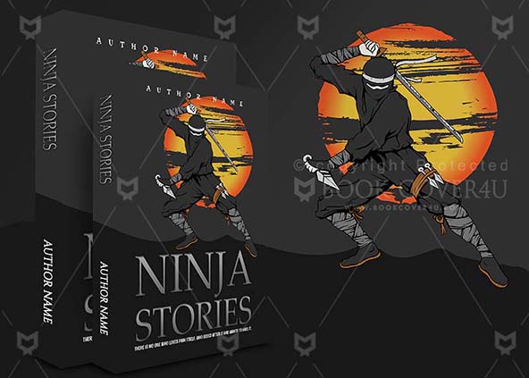 Children-book-cover-design-Ninja Stories-back