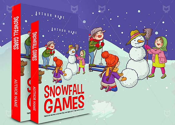 Children-book-cover-design-Snowfall Games-back