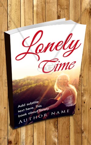 Romance-book-cover-design-Lonely time-3D