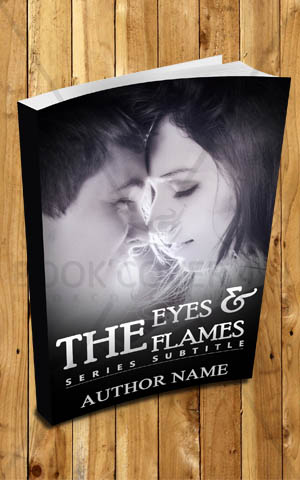 Romance-book-cover-design-The eyes and the flame-3D