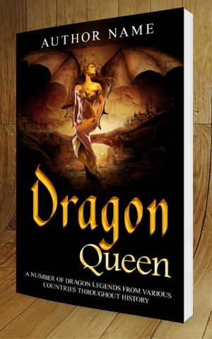 Fantasy-book-cover-design-Dragon queen-3D