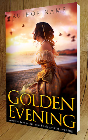 Fantasy-book-cover-design-Golden Evening-3D