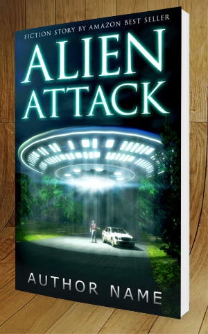 SCI-FI-book-cover-design-Alien Attack-3D