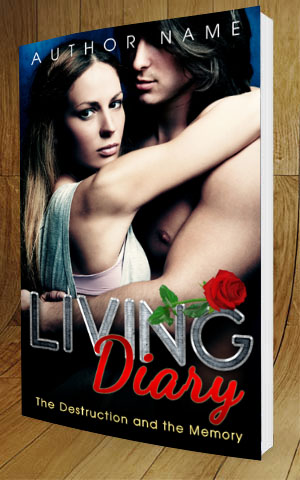 Romance-book-cover-design-Living Diary-3D