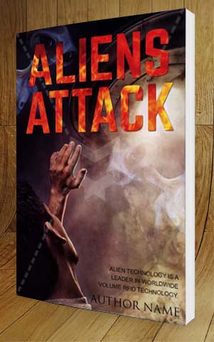 SCI-FI-book-cover-design-Aliens Attack-3D
