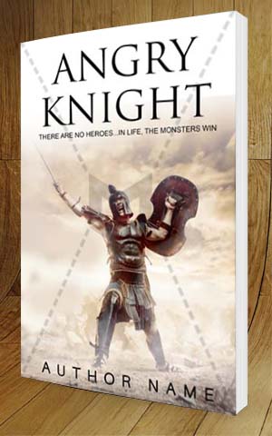 Fantasy-book-cover-design-Angry Knight-3D