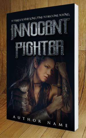 Fantasy-book-cover-design-Innocent Fighter-3D