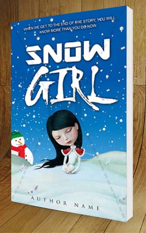Children-book-cover-design-Snow Girl-3D