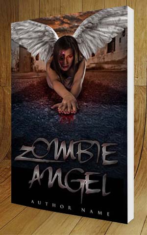 Horror-book-cover-design-Zombie Angel-3D
