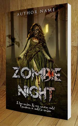 Horror-book-cover-design-Zombie Night-3D