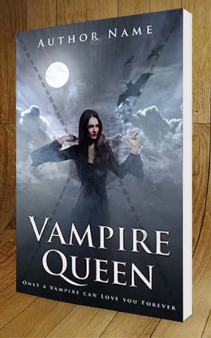 Horror-book-cover-design-Vampire Queen-3D