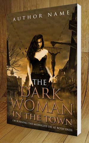 Horror-book-cover-design-The Dark Woman In The Town-3D