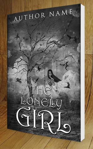 Children-book-cover-design-The Lonley Girl-3D