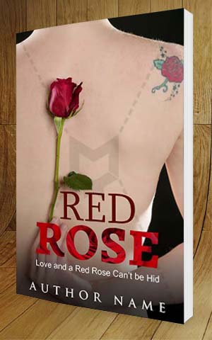 Romance-book-cover-design-Red Rose-3D