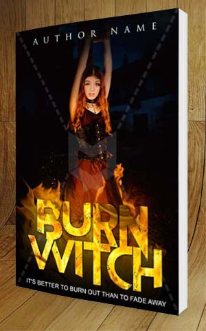 Fantasy-book-cover-design-Burn Witch-3D