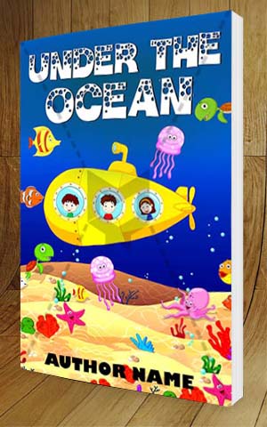 Children-book-cover-design-Under the ocean-3D