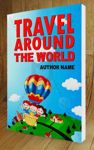 Children-book-cover-design-Travel around the world-3D