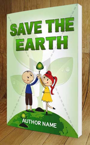 Children-book-cover-design-Save the Earth-3D