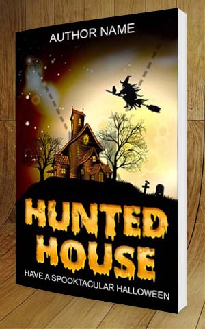 Horror-book-cover-design-Hunted House-3D