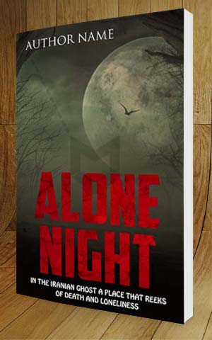 Horror-book-cover-design-Alone Night-3D