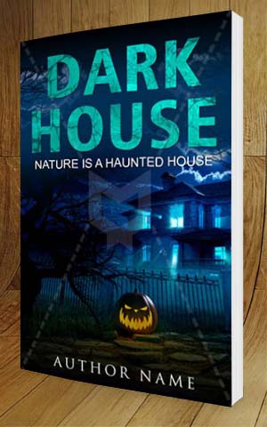 Horror-book-cover-design-Dark House-3D