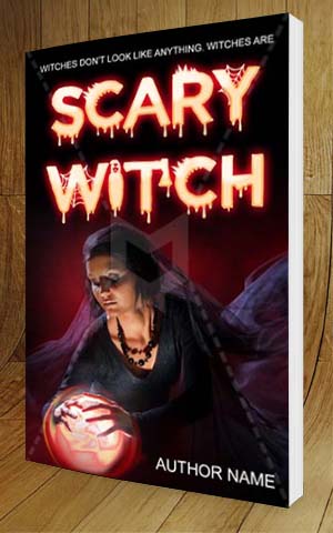 Horror-book-cover-design-Scary Witch-3D