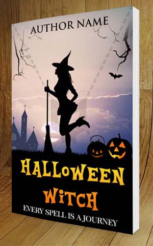 Horror-book-cover-design-Halloween Witch-3D