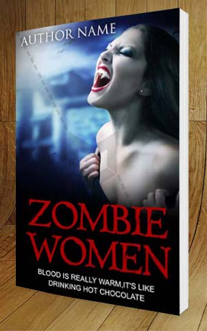 Horror-book-cover-design-Zombie Women-3D