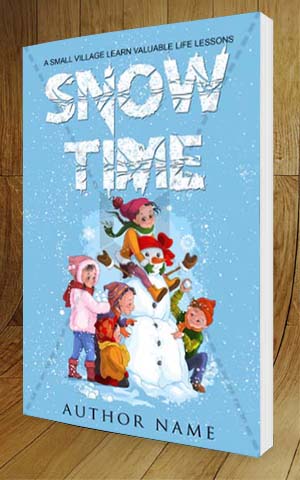 Children-book-cover-design-Snow Time-3D