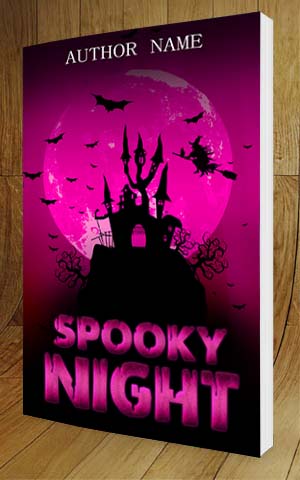 Horror-book-cover-design-Spooky Night-3D