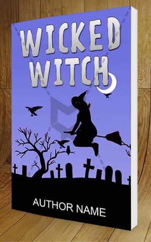 Horror-book-cover-design-Wicked Witch-3D