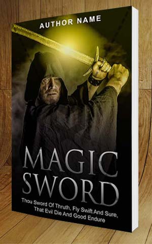 Horror-book-cover-design-Magic Sword-3D