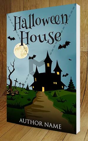 Horror-book-cover-design-Halloween House-3D
