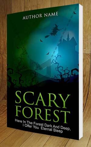 Horror-book-cover-design-Scary Forest-3D