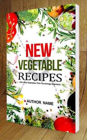 Nonfiction-book-cover-design-New Vegetable Recipes-3D