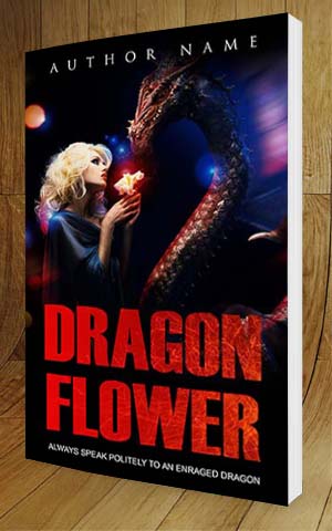 Fantasy-book-cover-design-Dragon Flower-3D