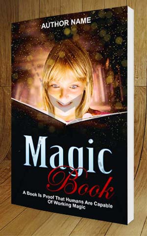 Children-book-cover-design-Magic book-3D