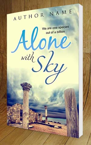 Fantasy-book-cover-design-Alone with Sky-3D