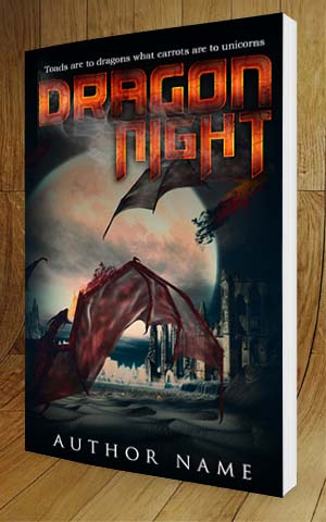 Fantasy-book-cover-design-Dragon Night-3D