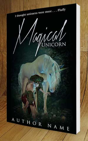 Fantasy-book-cover-design-Magical Unicorn-3D