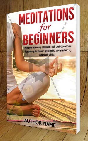 Educational-book-cover-design-Meditations For Beginners-3D