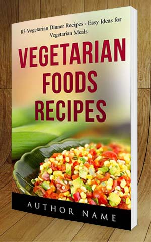 Educational-book-cover-design-Vegetarian foods recipes-3D