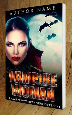 Thrillers-book-cover-design-Vampire Woman-3D