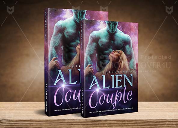 Romance-book-cover-design-Alien Couple-back
