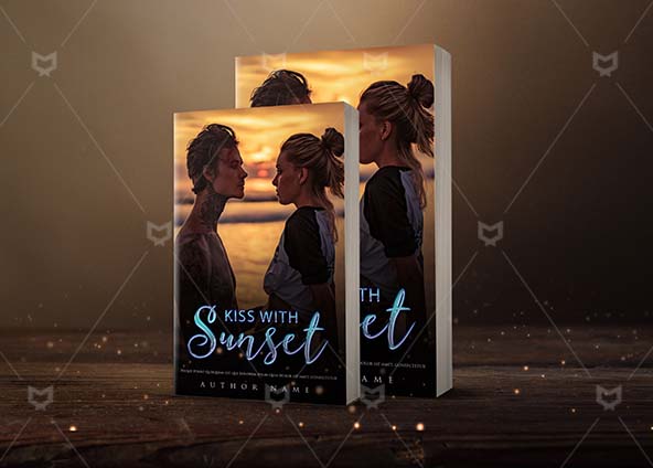 Romance-book-cover-design-Kiss With Sunset-back